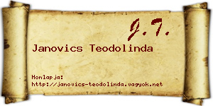 Janovics Teodolinda névjegykártya